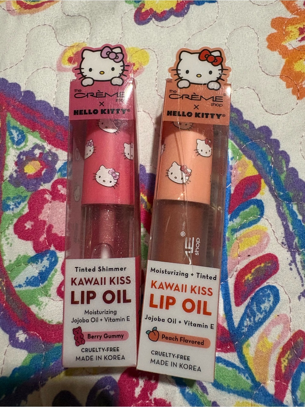 Kawaii Kiss Lip Oil - Pink & Peach